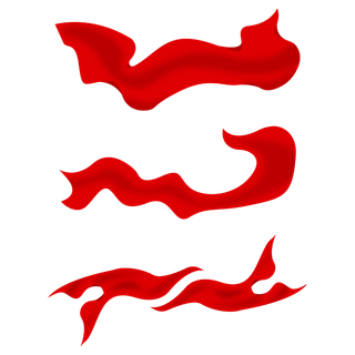 红色飘带免扣素材