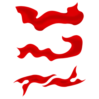 红色飘带免扣素材