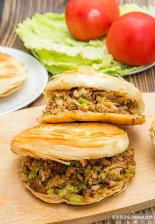 美味肉夹馍摄影图片
