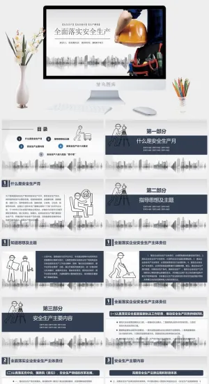 安全生产PPT模板预览图