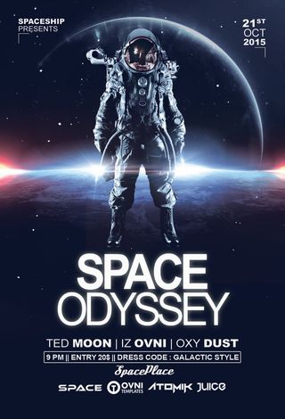 梦幻太空漫游科技海报