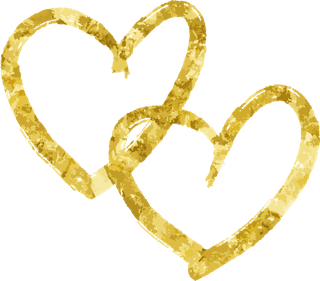 两个金色爱心