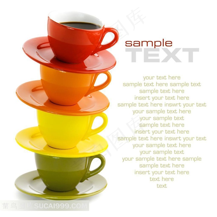 叠起来的咖啡杯图片素材