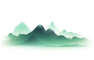 山水画水墨画免抠