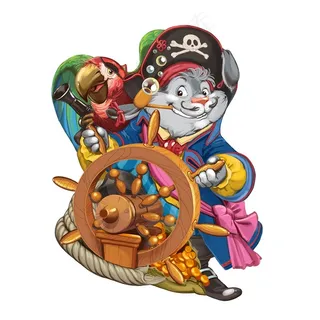 可爱的卡通海盗动物图 可爱的卡通海盗动物图