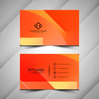 橙色商务名片模板