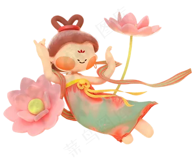 嫦娥卡通莲花