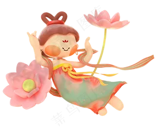 嫦娥卡通莲花