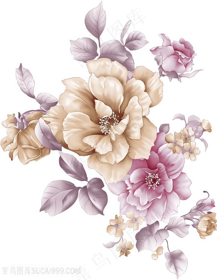 高清手绘花朵