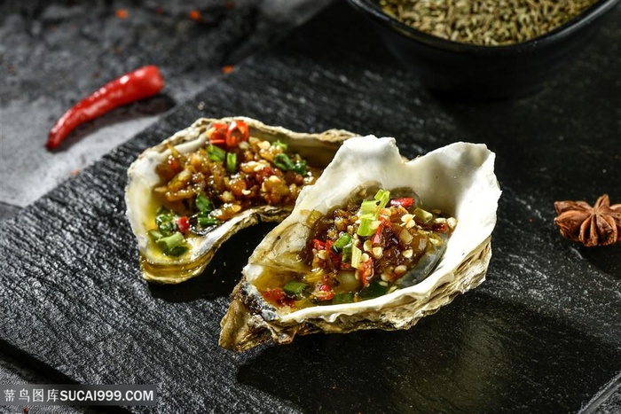 美食美味生蚝粉丝烧烤