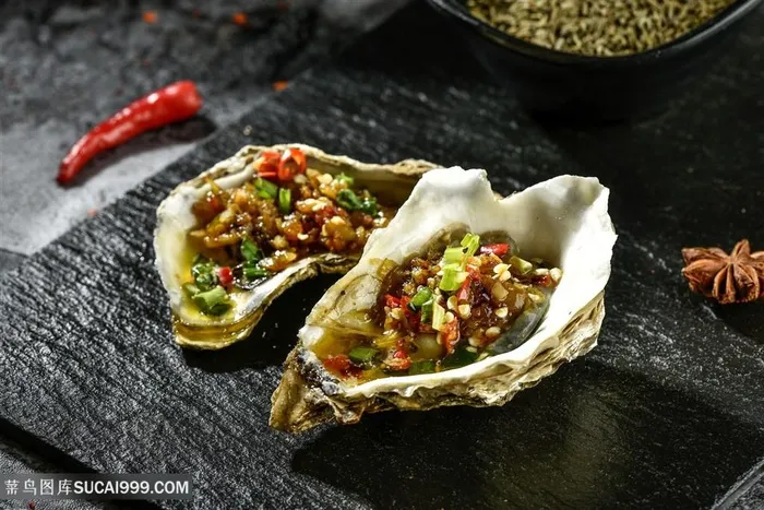 美食美味生蚝粉丝烧烤