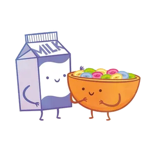 牛奶早饭卡通