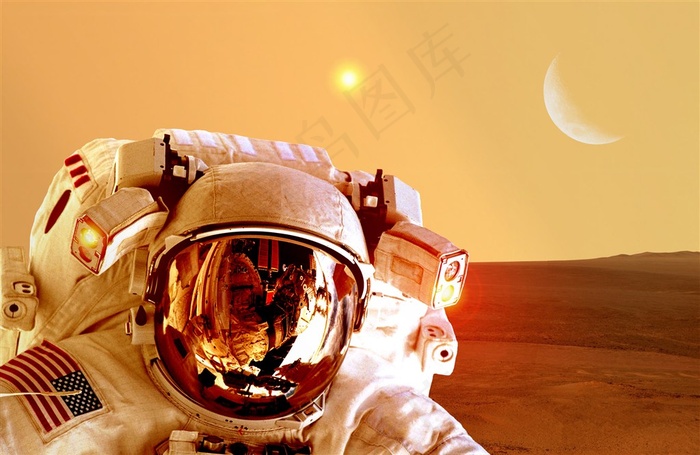 在火星上的宇航员高清图片