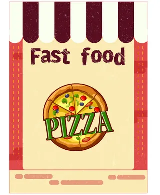 食物标签矢量素材汉堡店快餐标签矢量图AI格式