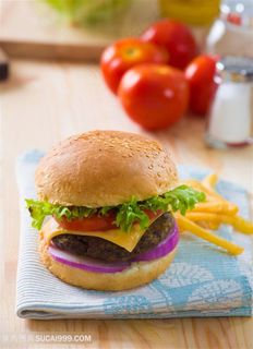 健康西餐汉堡包图片