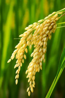 成熟的稻穗细节摄影图