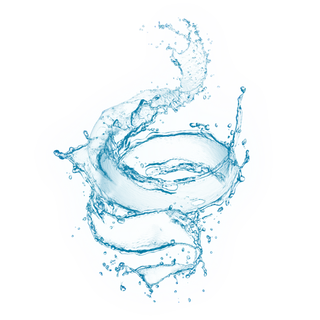 旋风暴风水波透明素材蓝色免扣