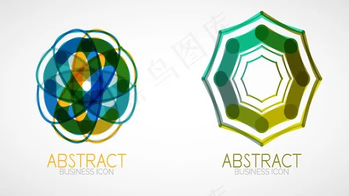 生活花形图标ai矢量模版下载