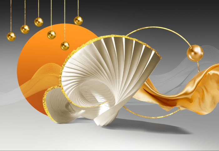 抽象金色玄关装饰画