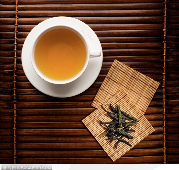 中华传统茶杯和茶叶图片素材