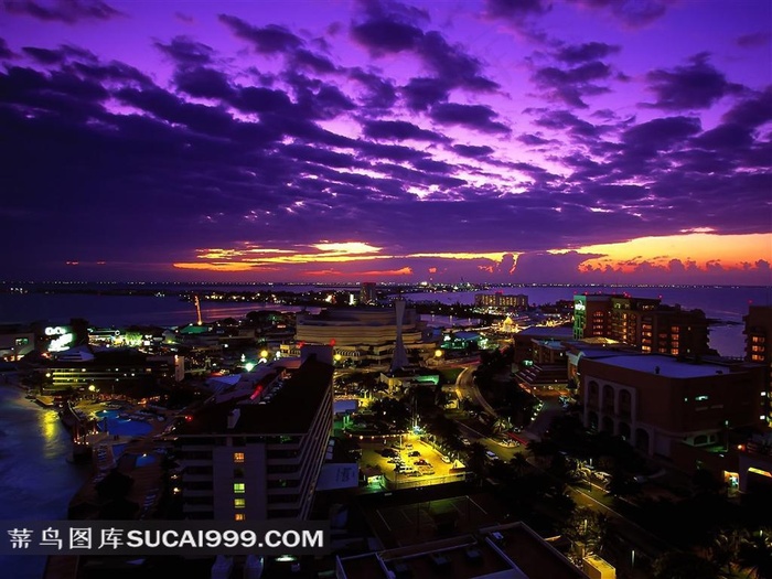 现代璀璨都市迷人夜景素材