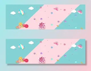 电商广告零食糖粉蓝色背景