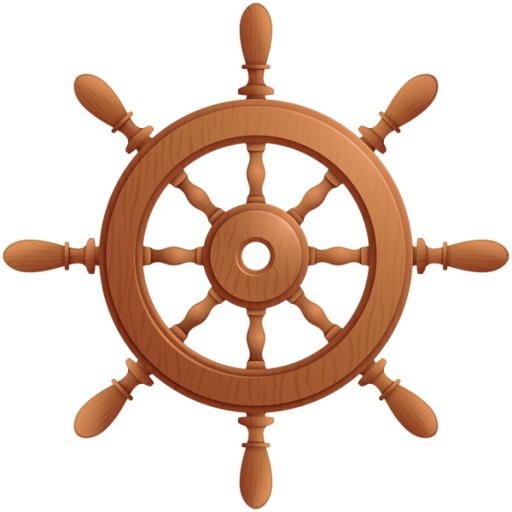 PNG船轮舵免抠(600x600)