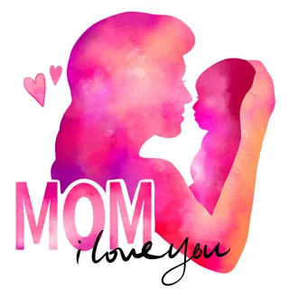 水彩粉色母亲节素材