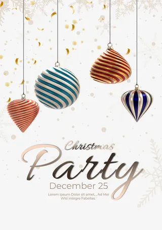 圣诞节圣诞树圣诞老人闪亮装饰电商促销折扣海报