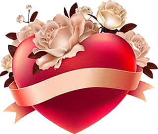 爱心花朵情人节