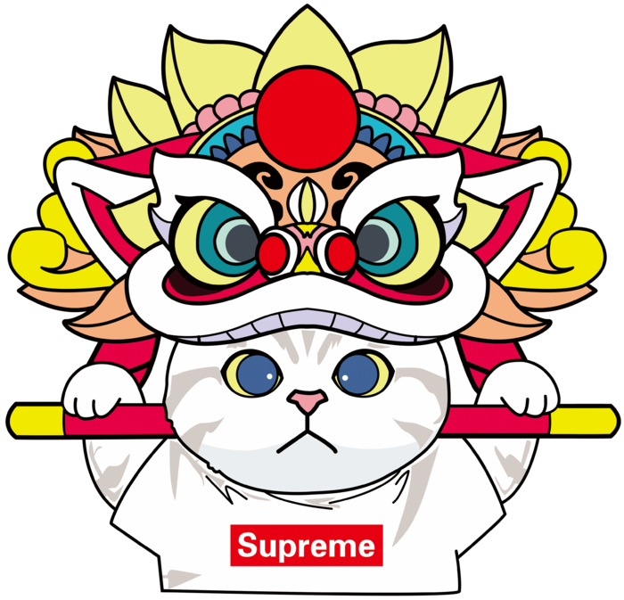 国潮醒狮中国风AI矢量卫衣T恤烫画印花手机壳图案PNG高清免抠素材