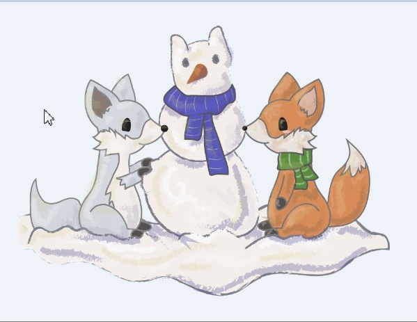 圣诞节雪花装饰风景