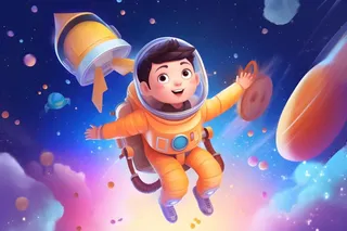 宇航员太空宇宙插画海报素材背景