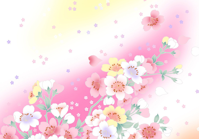 图片设计素材背景鸟语花香