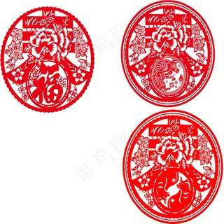 春节剪纸 剪纸风元素 春节剪纸 剪纸风元素