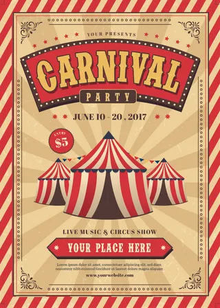 欧美马戏团海报PSD素材