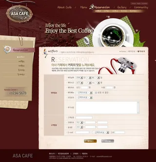 韩式风格网页设计PSD源文件素材清新淡雅