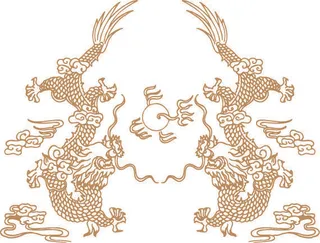 传统中国风古典宫廷龙凤吉祥喜庆图案图腾纹样矢量图设计素材