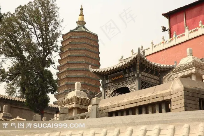 八大处佛牙舍利塔建筑景观