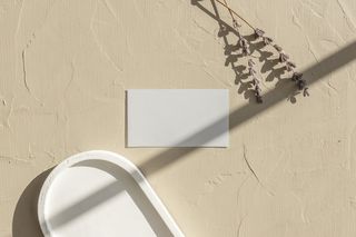 文艺光影单张名片样机