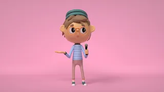 个性定制卡通风格男孩演讲主题C4D元素