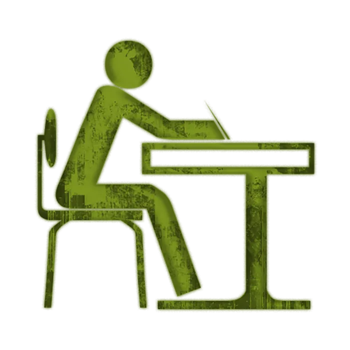 绿色人物剪影卡通简笔少儿兴趣班