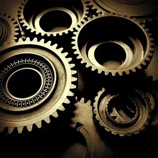 金色金属齿轮图片