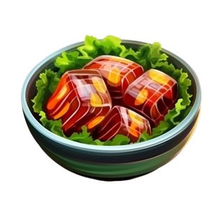 卡通手绘红烧肉美食免抠