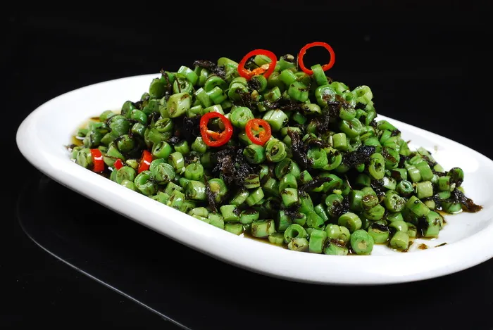 CXC02543榄菜肉碎炒豆角