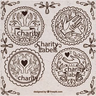 免抠慈善捐助标签