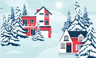 设计冬天卡通背景