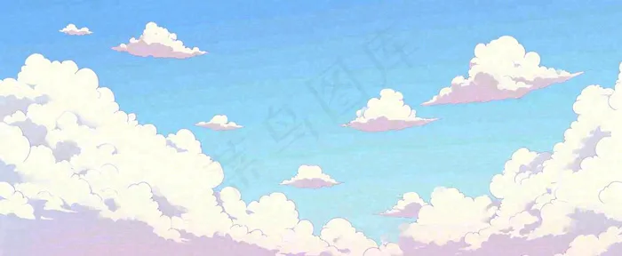 清新蓝天白云天空(1712x704)