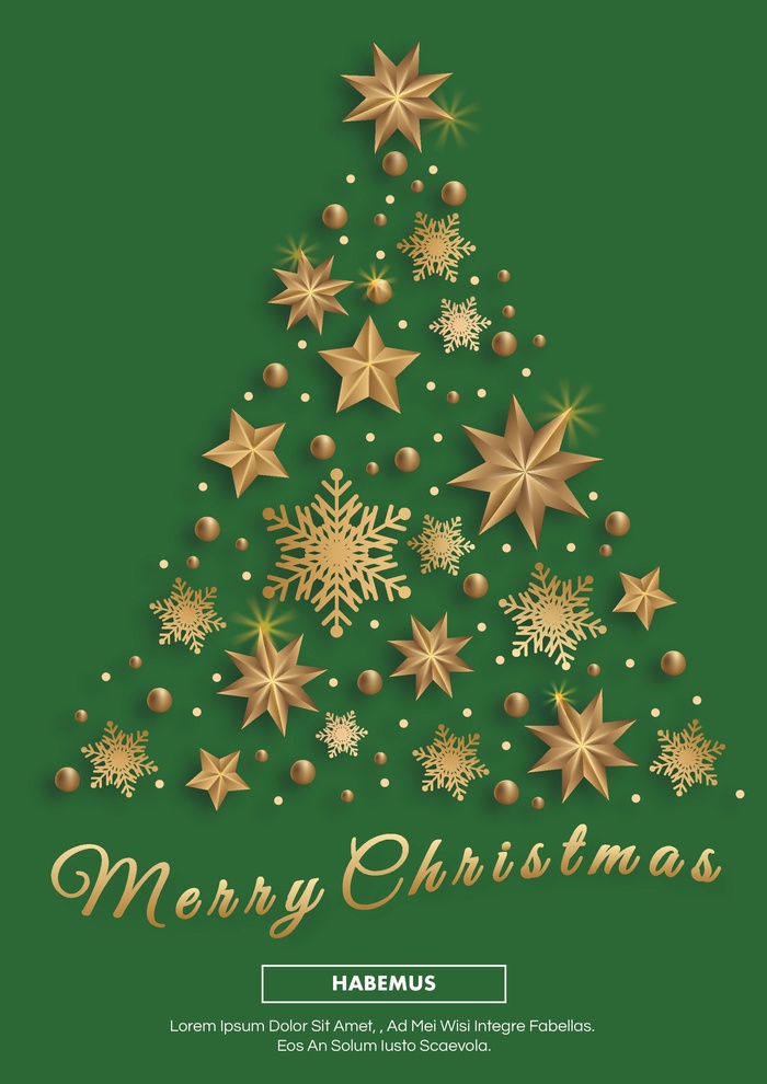 圣诞节圣诞树圣诞老人闪亮装饰电商促销折扣海报