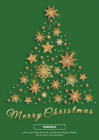 圣诞节圣诞树圣诞老人闪亮装饰电商促销折扣海报